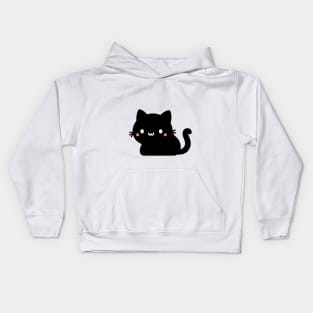 CUTE BLACK CAT Kids Hoodie